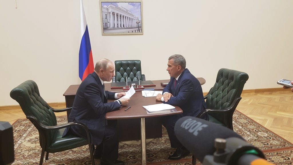Владимир Путин и Минниханов